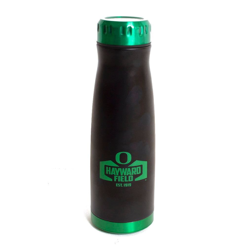 Hayward Field, RFSJ, Inc., Black, Water Bottles, Metal, Home & Auto, Track & Field, 17 ounce, Urban, Lid, 598155